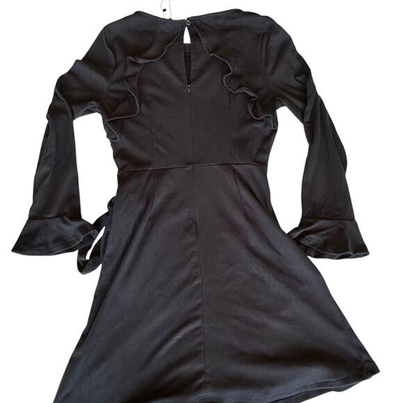 Womens Dress Size Medium Black Long Sleeve Fit and Flare - Picture 7 of 8
